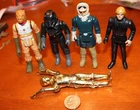 1977-1983 Vintage Star Wars Action Figure Lot OF 5 HAN LUKE AT-AT BOSSK C-3PO