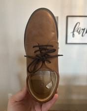 Cat Jack Will Flats Brown Derby Oxford Lace-Up Synthetic Dress Shoes Sz 1 NIB