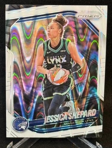 2025 Panini Prizm WNBA Jessica Shepard #137 Minnesota Lynx White Seismic Prizm