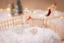 Com-four® Weihnachts-Bastelset Für Kinder – 2 Figuren Zum Ausmalen & Zusammenstecken (Santa Claus & Schneemann)