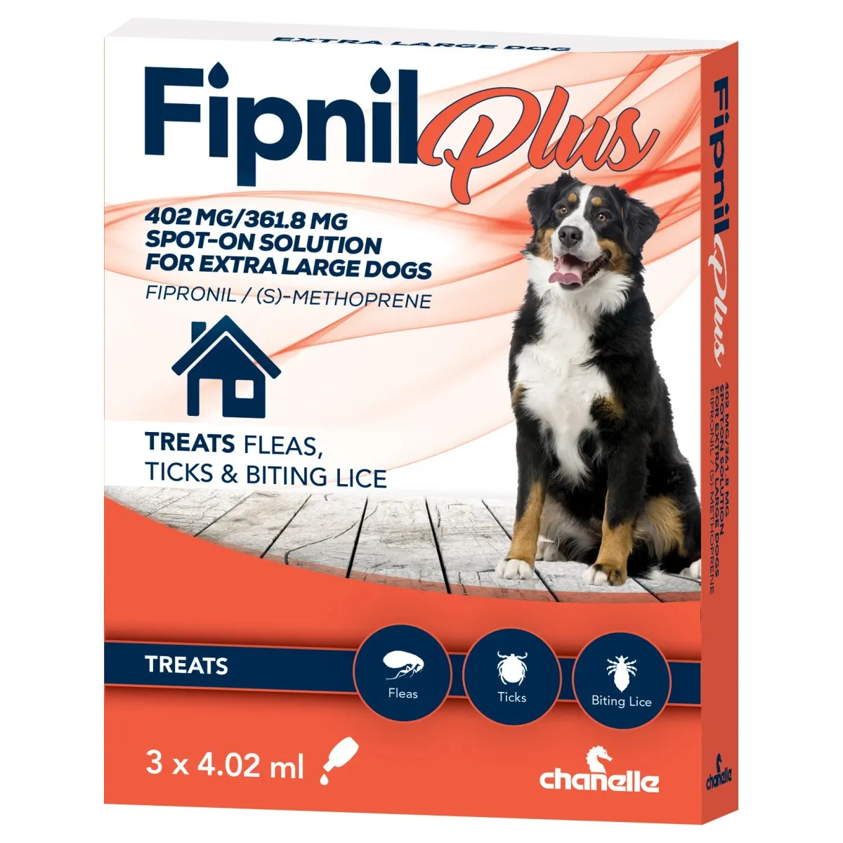 Fipnil Plus Spot-On Solution for Extra Large Dogs (3 Pipettes)