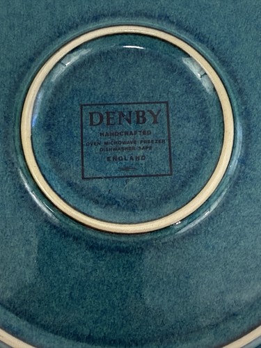 "Juego de 4 platos de ensalada Denby con patrón de arlequín/greenwich Inglaterra 8,5""/rb" - Imagen 5 de 7