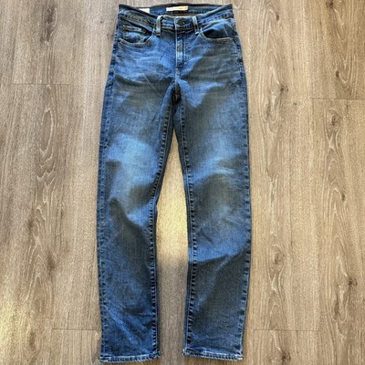 Levis 724 High Rise Straight Jeans Womens Size 26 26x29 Dark Blue Big E Premium