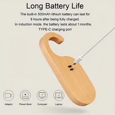 LED PIR-Sensor Beech-Wood Functional Motion Sensor Door Light with Message Board