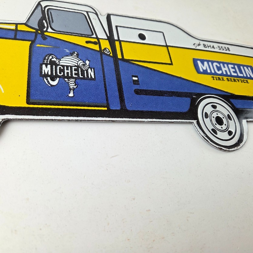 Vintage Michelin Tires Bibendum Sign - Gas Pump Automobile Sales & Service Sign