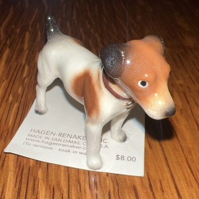 Retired Hagen Renaker Jack Russell Terrier Dog Figurine  03255 NOS
