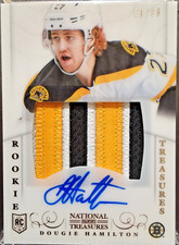 2013-14 NATIONAL TREASURES DOUGIE HAMILTON ROOKIE PATCH AUTOGRAPH 61/99 BRUINS