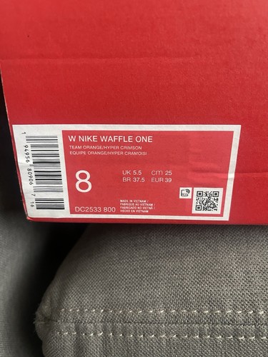 Women Nike Waffle One Athletic Shoes Team Orange/Fushia/Crimson DC2533–800 Sz 8 - Picture 4 of 5