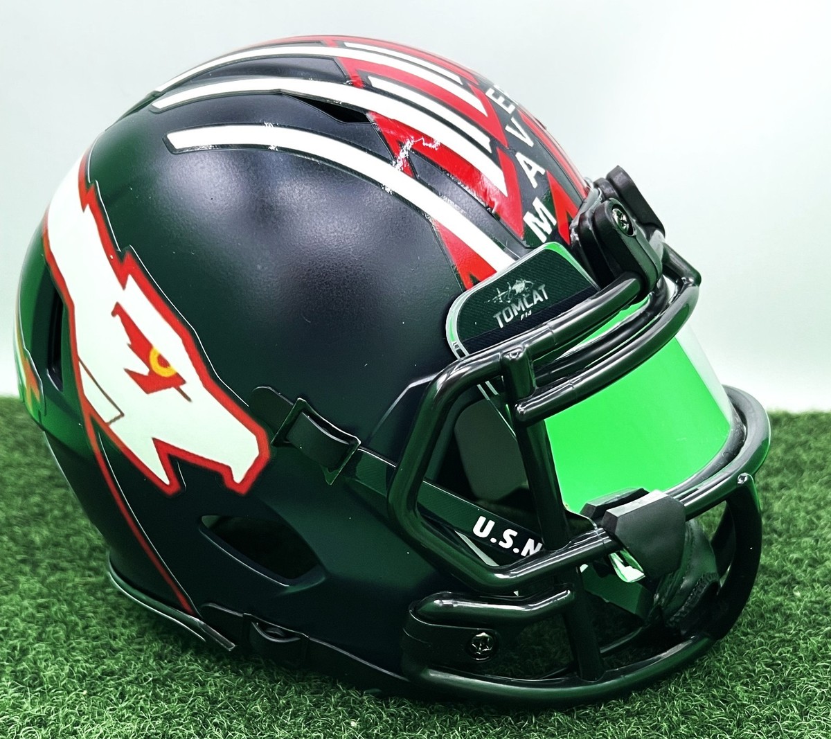 Riddell Wild Mavericks ヘルメット CUSTOM RIDDELL SPEED MINI FOOTBALL HELMET - TOP GUN 
