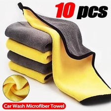 Microfiber Cleaning Cloth Towel Rag Car Polishing Detailing No-Scratch Set of 10