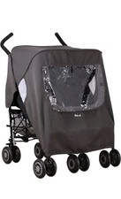 Koo-Di Universal Double Stroller Raincover Black