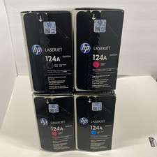 GENUINE HP SET 4 TONER CARTRIDGES Q6000A Q6001A Q6002A Q6003A 1600 2600 124A NEW