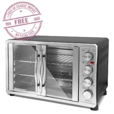 Elite Gourmet Double Door Oven with Rotisserie and Convection, High Capacity