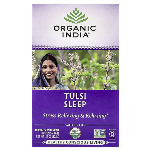 Tulsi Sleep Tea, Caffeine Free, 18 Infusion Bags, 1.14 oz (32.4 g)
