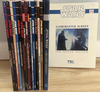 STAR WARS West End RPG Roleplaying Game Sourcebook Lot of 16 + Screen COMPLETE
