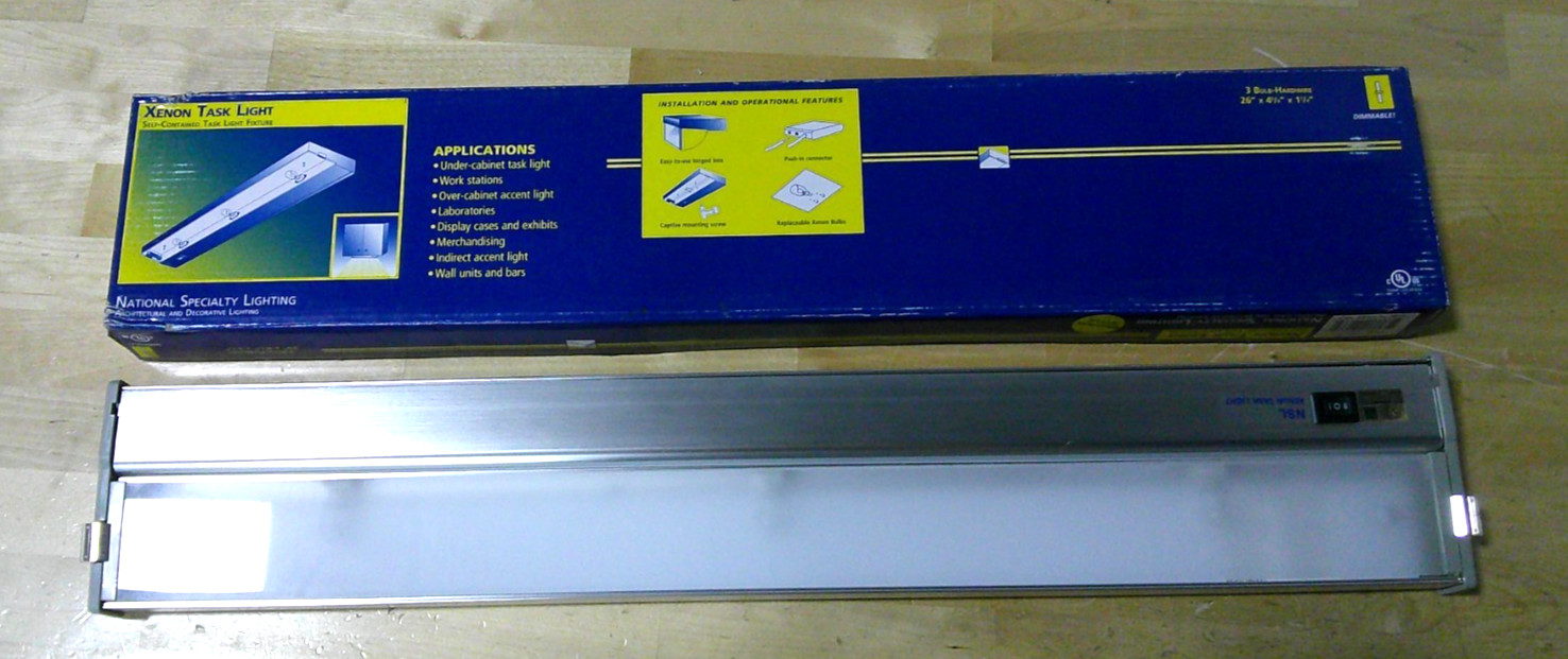 National Specialty Lighting XTL-3-HW/AL Dimmable Xenon Under Cabinet Light New
