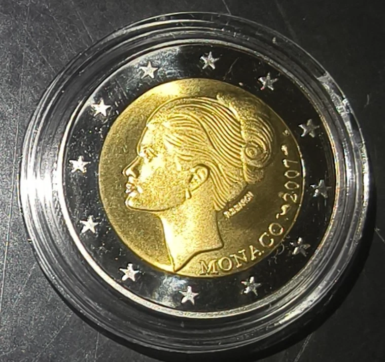 Monaco 2007 Grace Kelly in coin capsule Beautiful Repuduktion xxxx - Bild 1 von 2
