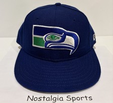 Vintage SEATTLE SEAHAWKS NEW ERA 59/50 Wool HAT NEW Old Stock FITTED Size 7-1/4