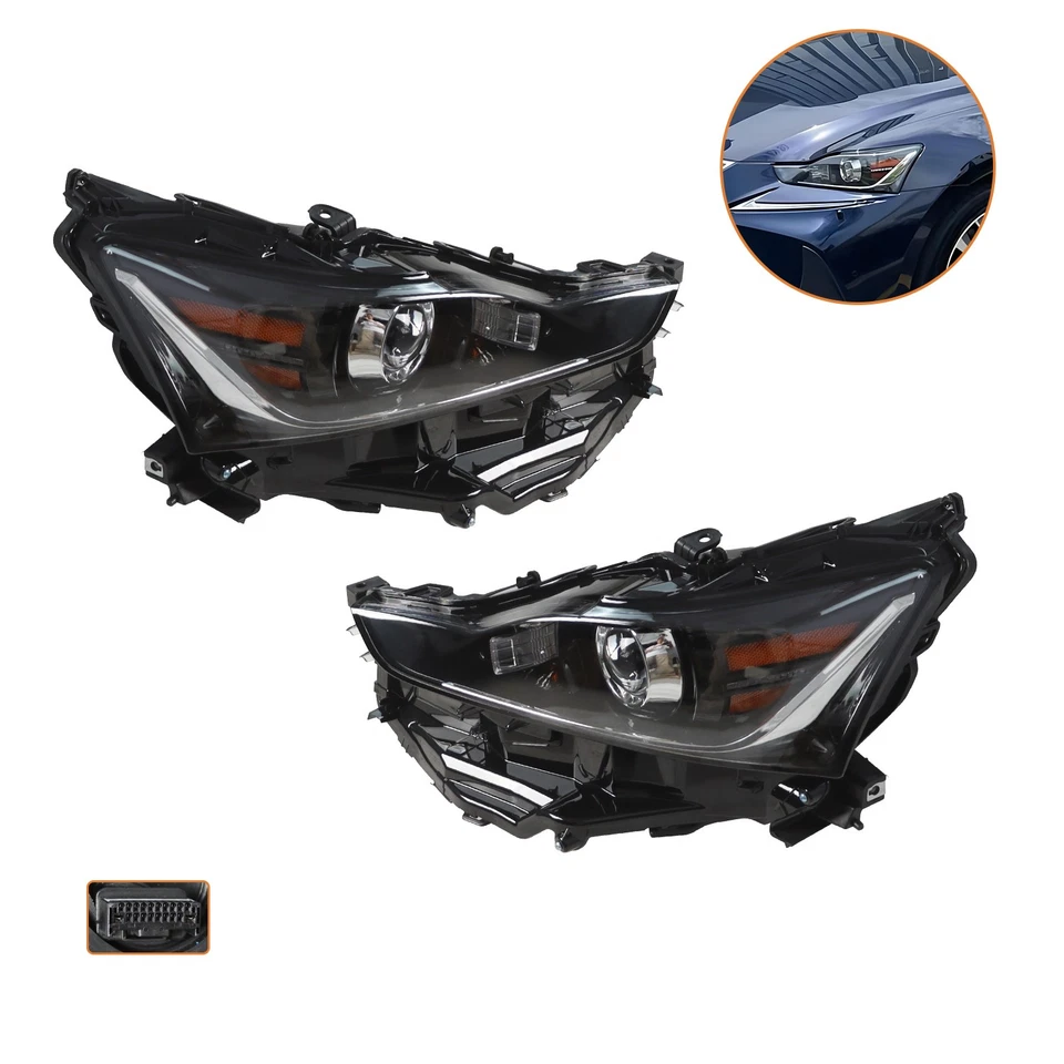 Left+Right Side For 2017 2018 2019 2020 Lexus IS IS300 IS350 LED Headlight Foto 2 de 4