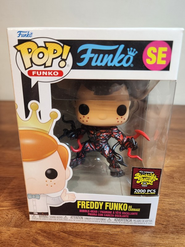 Metallic Funko Freddy Funko as Carnage 2000 Pcs Blacklight Battle 2022