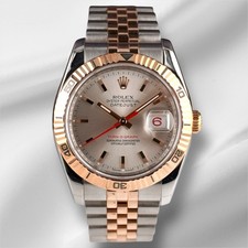 Rolex 36mm Datejust Turn-O-Graph 18K Rose Gold/Steel Jubilee Watch 116261