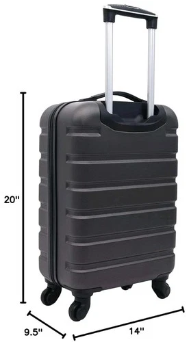 Wrangler 22" Hardside Spinner Carry-On Luggage, Charcoal