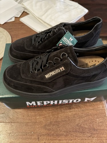 Mephisto Match Body of Work Black Suede NEW size 8.5