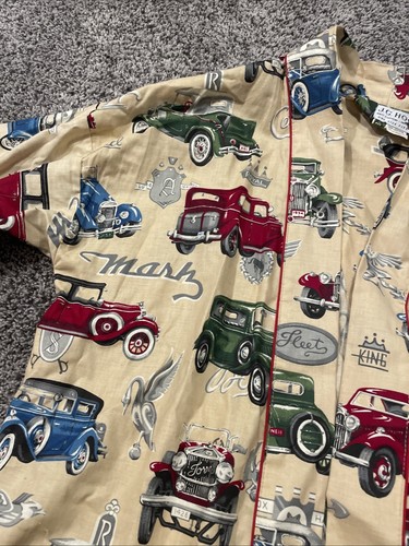 VINTAGE J.G.HOOK TAN CARS BELTED ROBE ONE SIZE USA - Picture 3 of 5