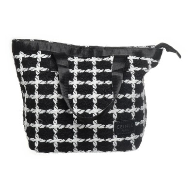 Ceine, Stoffbeutel, Unisex (Erwachsene), Schwarz/Weiß, 20, 12, 22 cm #BdJ