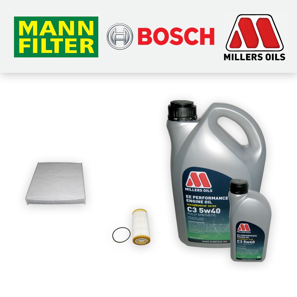 SERVICE KIT for AUDI A1 S1 QUATTRO OIL CABIN FILTERS +5w40 EE OIL (2014-2018)