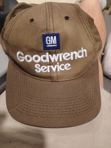 Vintage Dale Earnhardt Distressed Goodwrench Service Snapback Hat Tan