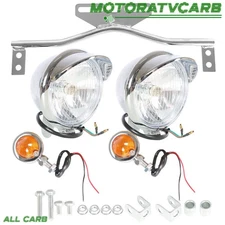 ALL-CARB Motorcycle Driving Spot Fog Light Bar W/ Bracket Turn Signal For Honda