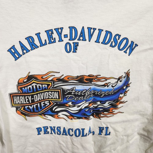 Vintage Harley-Davidson Shirt Men Large White 2001 Motorcycle Biker USA Made - Picture 6 of 10