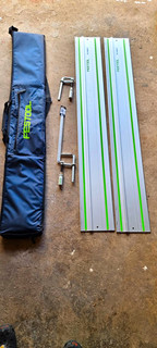 Festool FS 1400/2 1400mm Aluminium Guide Rails Set w/ Clamps & Carry Bag