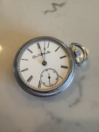 Antique Elgin Pocket Watch Non Running Missing Crystal For Repair Parts