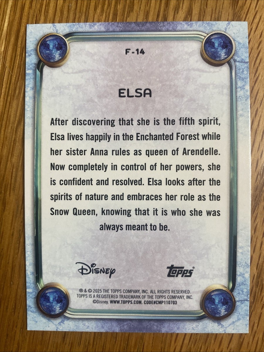 Elsa - Frozen II Character Variation 2025 Topps Disney Wonder #F