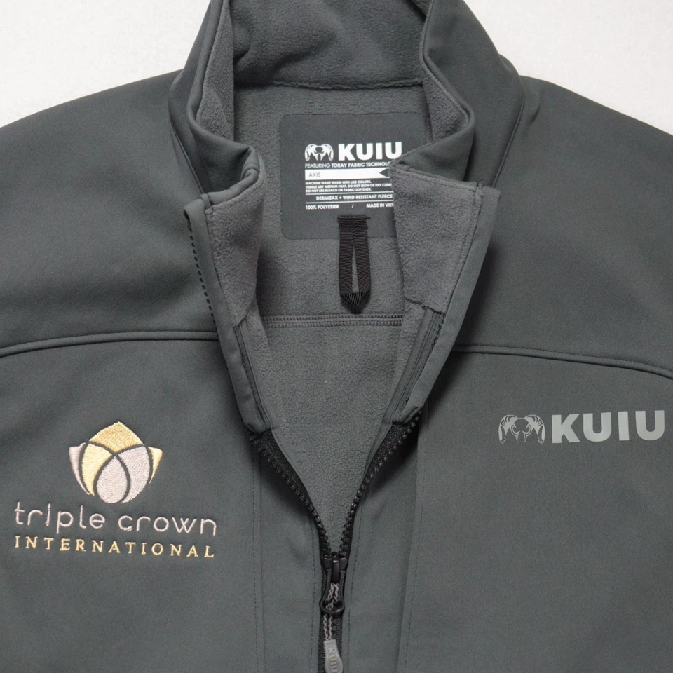 Kuiu Axis Vest Mens Large Gunmetal Gray Dermizax Wind Resistant Fleece Logo - Image 3 of 4