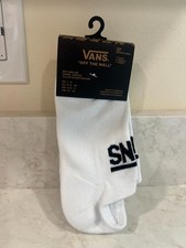 Vans Off The Wall Boys Socks, 3-Pack No Show White Youth 1-6 New With Tags