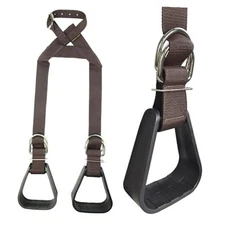 THREE ARCHERS Western Stirrups for Horse Riding - Heavy Duty Nylon Straps & 