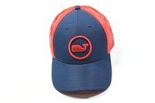 Vineyard Vines Whale Dot Puff Performance Trucker Hat Mens Red Blue Snapback