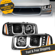 Anzo USA 111303 Black/Clear U-Bar Projector Headlights