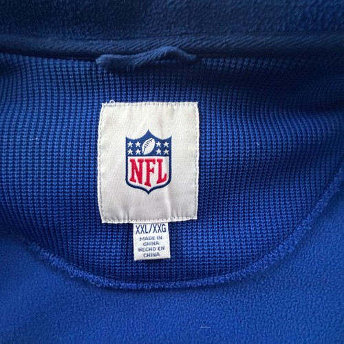 Indianapolis Colts NFL Full Zip Jacket XXL/XXG Royal Blue White 100% Polyester - Picture 3 of 8