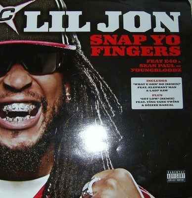 Lil' Jon Feat E-40  - Snap Yo Fingers - Used Vinyl Record 12 - F2508z