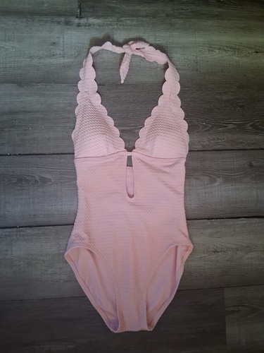 NEW Kate Spade Aloha Pink Marina Piccola Scallop One Piece Swimsuit XS X Small - Picture 4 of 9