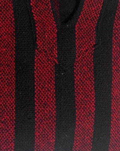 Texans Hooded PONCHO- Black & Red Stripes Pocket & Embroidery One Size Fits All - Picture 16 of 16