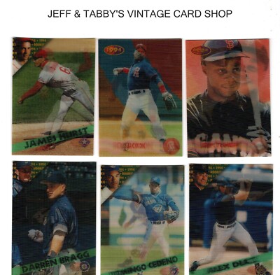 1994 Sportflics Rookie/Traded Baseball/ SEE DROP DOWN MENU 4 CARD U WILL RECIEVE
