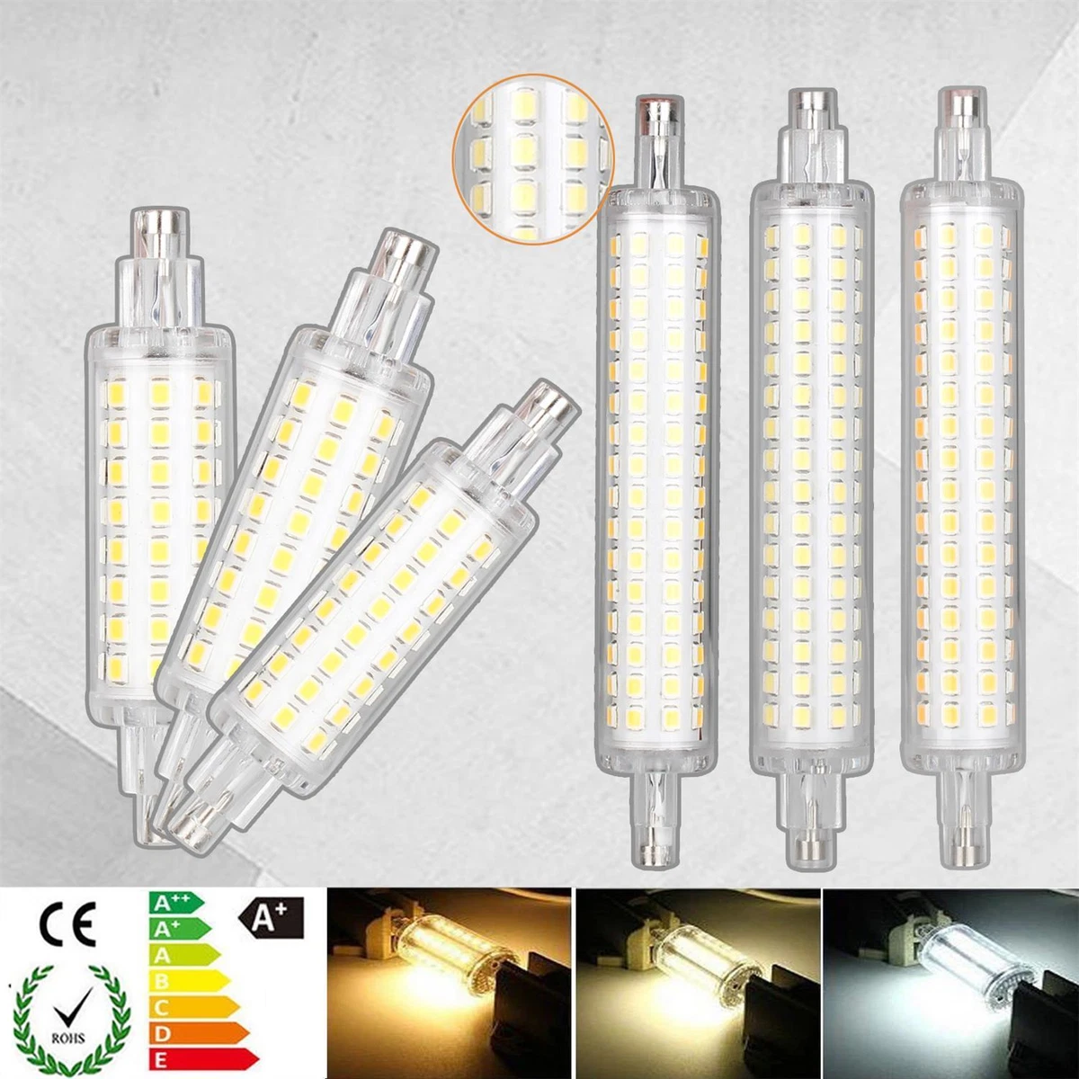 LED R7S Flood Light Bulb 12W 16W 78mm 118mm 2835 SMD Replacement