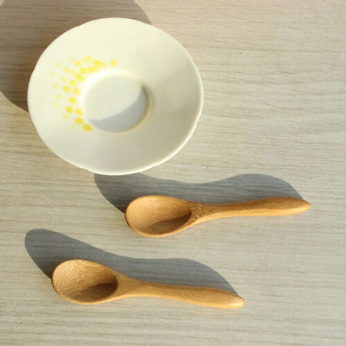 Cute Mini Small Wooden Baby Honey coffee Spoon Condiment Spoon 9.2*2.0cm LJL*sh - Picture 3 of 3