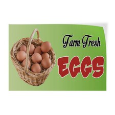 Decal Stickers Farm Fresh Eggs Advertising Printing D Vinyl Store Sign Label
