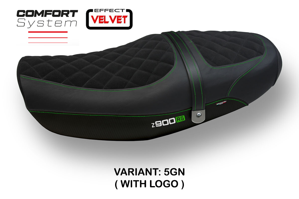 Kawasaki Z900RS 2018-2023 2024 2025 Seat Cover Tappezzeria Velvet Comfort Green